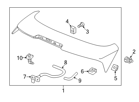 2022 Honda HR-V Rear Spoiler Diagram