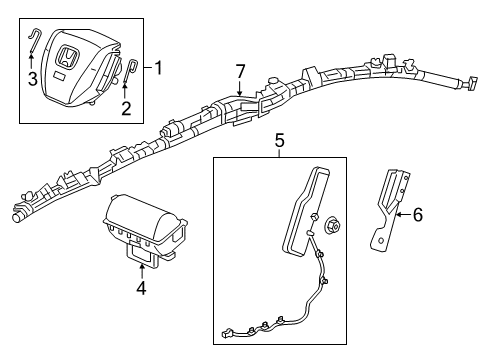 2022 Honda CR-V Hybrid Air Bag Components Diagram 1