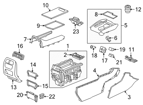 2023 Honda Ridgeline PANEL ASSY- *NH900L* Diagram for 77295-T6Z-A11ZE