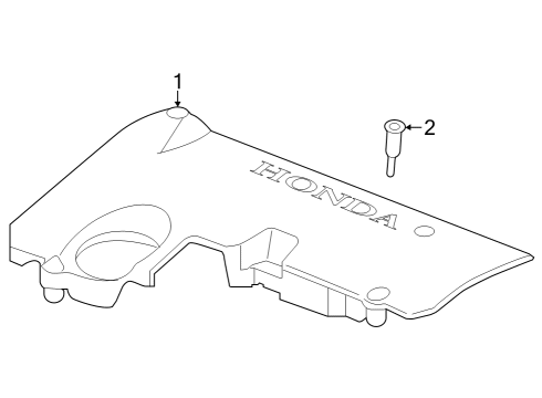 2023 Honda HR-V Engine Appearance Cover Diagram