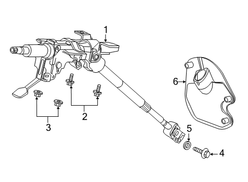 2024 Honda Odyssey Steering Column Assembly Diagram