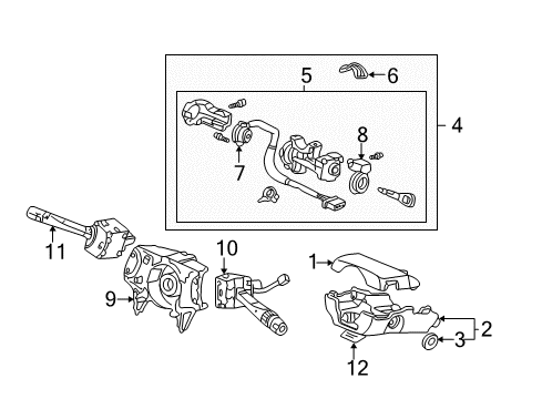 Cover Column *G48L* Diagram for 77350-S0K-A00ZA