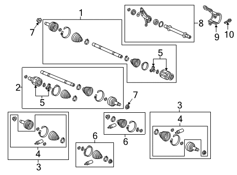 2023 Honda Odyssey Drive Axles - Front Diagram