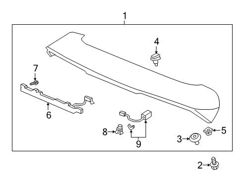 2022 Honda Passport GARNISH *R580M* Diagram for 74900-TGS-A01ZM