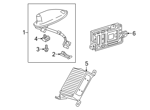 2023 Honda Passport ANTENNA *R580M* Diagram for 39150-TGS-A11ZL