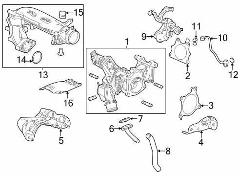 2023 Honda Accord TURBOCHARGER ASSY Diagram for 18900-6NA-A01