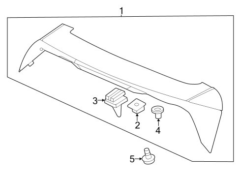 2023 Honda Pilot Rear Spoiler Diagram