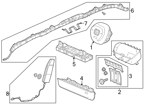 2024 Honda Pilot MODULE, R- SIDE Diagram for 78050-T90-A20