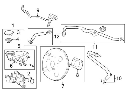 2023 Honda Civic TUBE, MASTER POWER Diagram for 46402-T60-A01