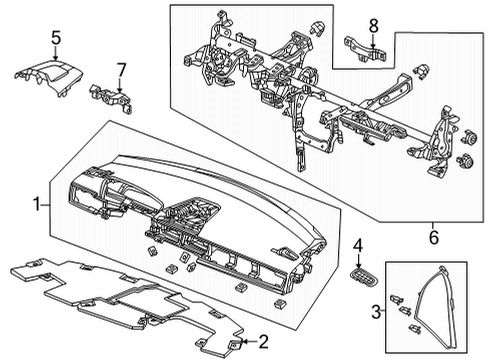 2023 Honda Civic PANEL *NH900L* Diagram for 77100-T39-A02ZA