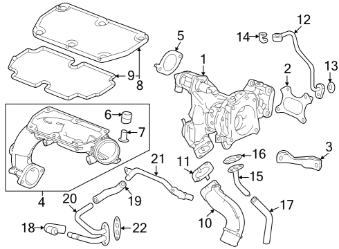 2023 Honda Civic TURBOCHARGER ASSY Diagram for 18900-66V-A01