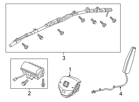 2022 Honda HR-V Air Bag Components Diagram 1