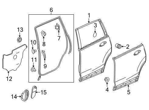 2022 Honda Passport Door & Components Diagram 2