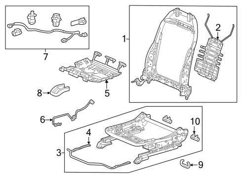 2023 Honda HR-V Passenger Seat Components Diagram 2