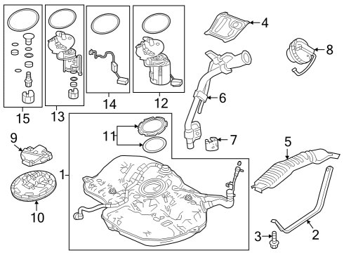 2023 Honda Civic SET, FUEL TANK COMP Diagram for 17044-T20-A01