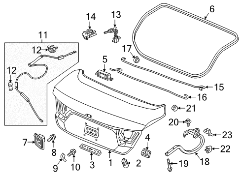 2022 Honda Accord Trunk Diagram