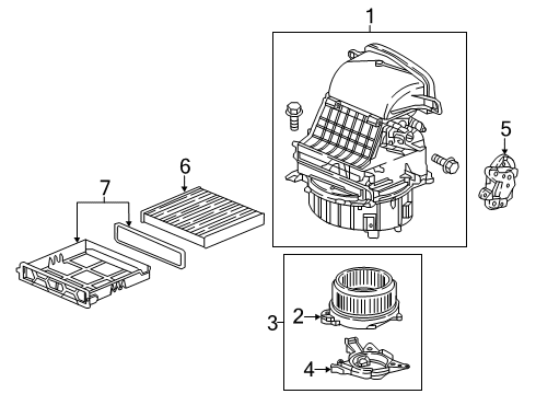 2023 Honda Ridgeline Blower Motor & Fan Diagram