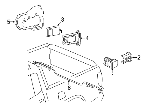 2023 Honda Ridgeline Electrical Components - Rear Bumper Diagram