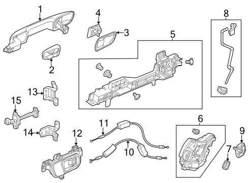 2023 Honda Accord CYLINDER, L- DOOR Diagram for 04921-30A-A01