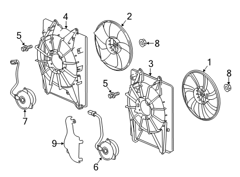 2023 Honda Ridgeline Cooling Fan Diagram