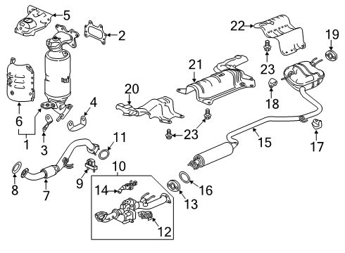 2022 Honda Accord Exhaust Components Diagram 2