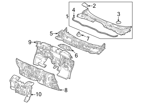 2023 Honda Pilot DASHBOARD (LOWER) Diagram for 61500-T90-A00ZZ