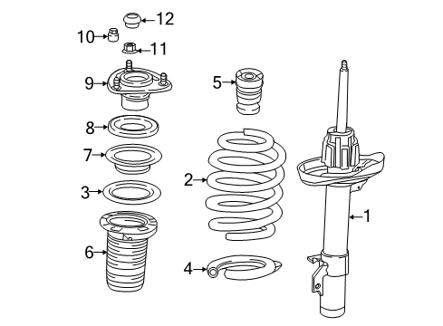 2023 Honda Ridgeline Struts & Components - Front Diagram