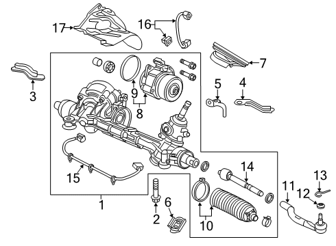 2022 Honda Insight Steering Column & Wheel, Steering Gear & Linkage Diagram 2