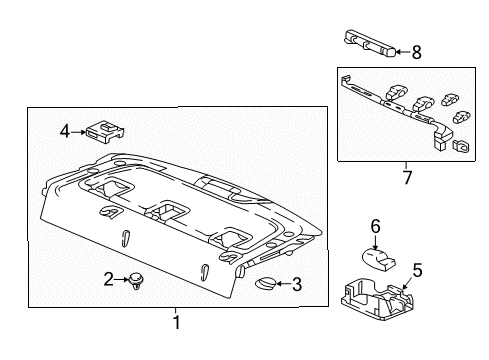 2022 Honda Accord Interior Trim - Rear Body Diagram 1