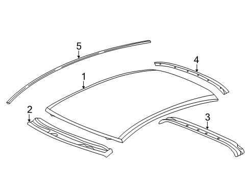 2022 Honda Insight Roof & Components, Exterior Trim Diagram