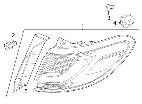 2023 Honda HR-V Tail Lamps Diagram