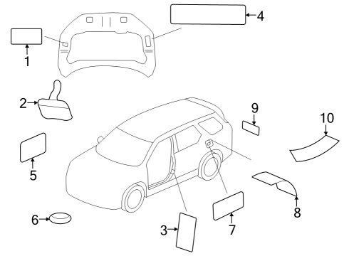 2023 Honda Pilot LABEL Diagram for 17669-5AA-K00