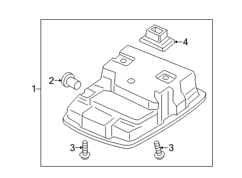 2022 Honda Ridgeline Overhead Console Diagram