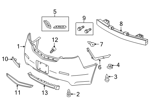 Garn,RR Bumper LWR Diagram for 71504-TK4-A00