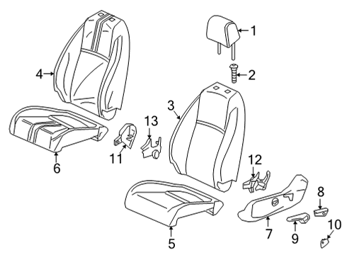 2022 Honda Civic CVR, L- FR- *NH900L* Diagram for 81521-T47-A01ZA