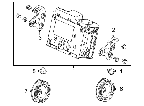 AUDIO UNIT (MITSUBISHI) Diagram for 39101-TRW-A73