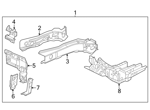 2023 Honda HR-V Structural Components & Rails Diagram 1