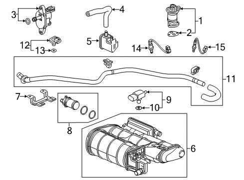 2023 Honda Ridgeline Emission Components Diagram