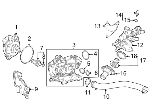 2023 Honda CR-V WATER PUMP, ELECTRIC Diagram for 19200-69F-A01