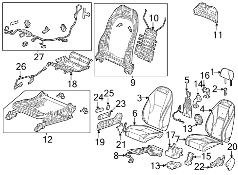 2024 Honda Accord COVER, R- *NH900L* Diagram for 81238-T20-A61ZA