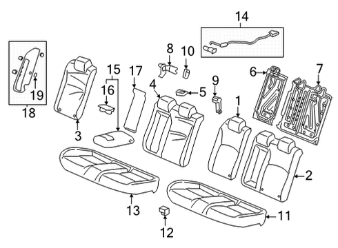 2023 Honda Civic CVR, R- RR- *NH900L* Diagram for 82121-T20-A51ZC