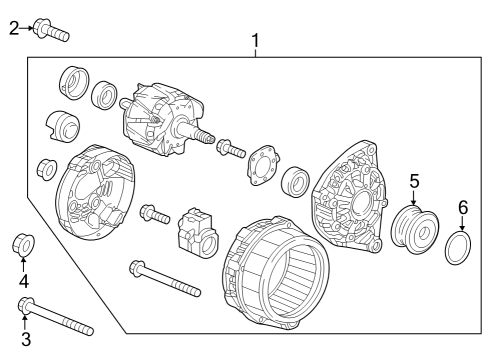 2023 Honda Civic AC GENERATOR ASSY Diagram for 31100-66V-315