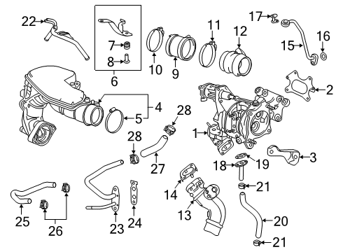 2018 Honda Accord TURBOCHARGER ASSY Diagram for 18900-64A-A01