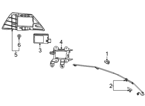 2023 Honda Civic RADAR SUB-ASSY-, R Diagram for 36931-T20-A11