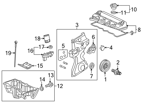 2022 Honda HR-V Engine Parts, Mounts, Cylinder Head & Valves, Camshaft & Timing, Oil Pan, Oil Pump, Crankshaft & Bearings, Pistons, Rings & Bearings, Variable Valve Timing Diagram 1