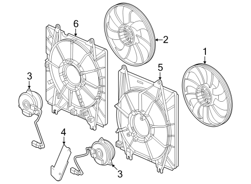 2023 Honda HR-V FAN, COOLING Diagram for 19020-6CT-A01