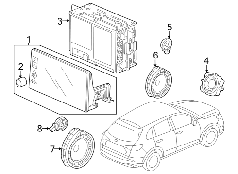 2023 Honda HR-V SPEAKER ASSY- (8CM) Diagram for 39220-3V0-H01