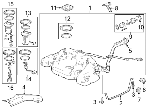 2024 Honda Accord SET, FUEL TANK COMP Diagram for 17044-30B-A00