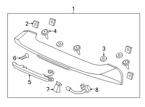 2022 Honda Pilot Rear Spoiler Diagram