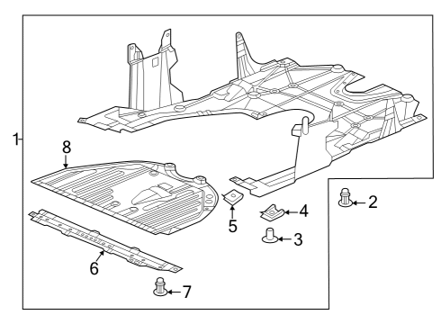 2023 Honda Civic Splash Shields Diagram 3